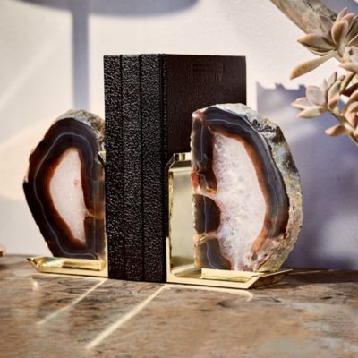 Fim Agate Bookends