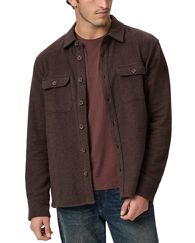 Paige Wilbur Brushed Overshirt In Smoked Cavern