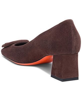  Women's Suede Low-Heel Pump