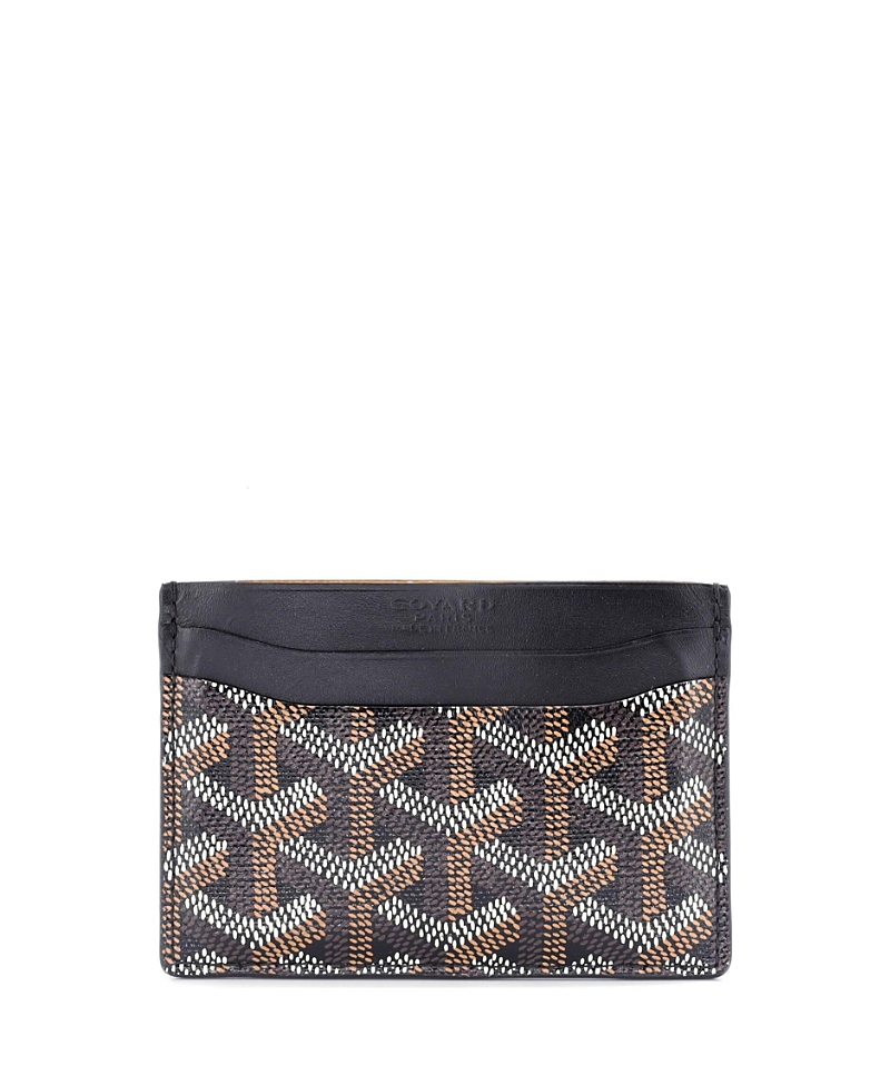 PRE-OWNED GOYARD Pre-owned Goyard Saint Sulpice Card Holder Coated Canvas In Black