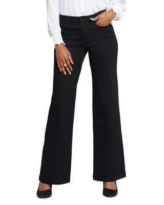 Teresa Wide Leg Jeans in Black Rinse