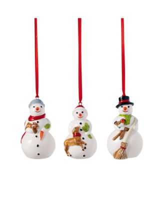Nostalgic Snowman Ornaments, Set of 3