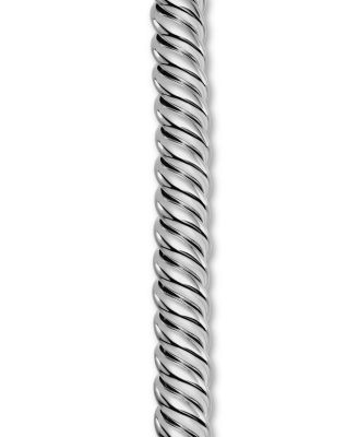 Sterling Silver Sculpted Cable Link Bracelet