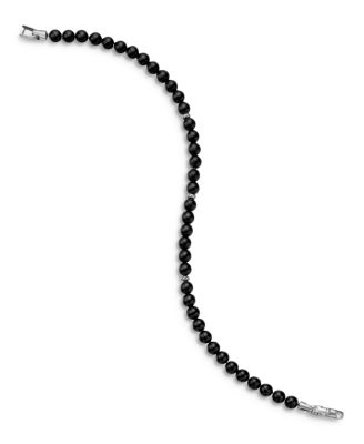 Sterling Silver Spiritual Beads Bracelet with Black Onyx