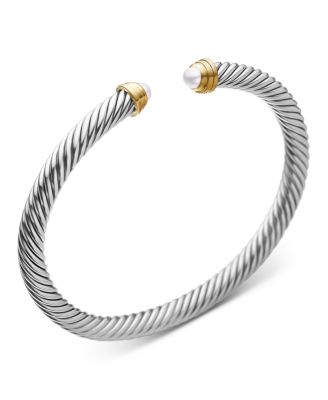 Cable Classics&reg; Bracelet with Cultured Freshwater Pearls and 14K Gold, 5mm