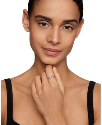 Petite Pav&eacute; Heart Ring with Diamonds