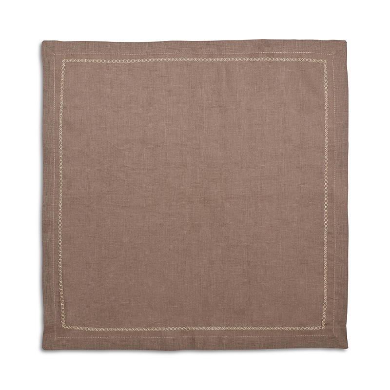 Kim Seybert Classic Linen Napkin, Set Of 4 In Taupe