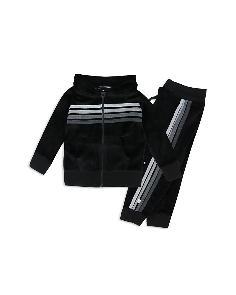 HONEST BABY UNISEX COZY VELOUR ZIP FRONT HOODIE & SWEATPANTS SET - BABY