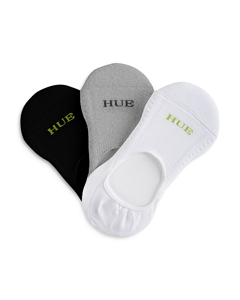 Hue Air Cushion Socks, Set Of 3 In Light Charcoal Heather