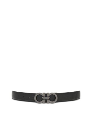 Ferragamo - Men's Double Gancini Reversible Leather Belt