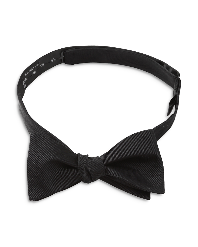 Cufflinks, Inc Solid Self Tie Silk Bow Tie In Black