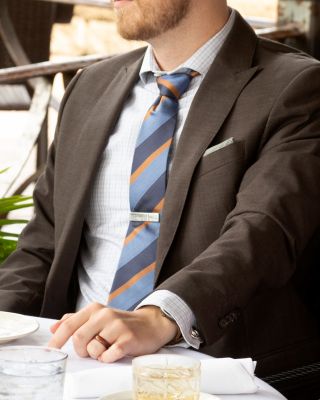 The Andrew Stripe Silk Classic Tie