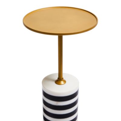 Priorities Round Stripe Side Table