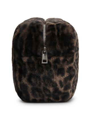 Noor Leopard Faux Fur Jumbo Pouch