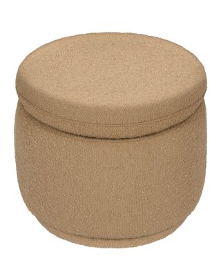Enoki Boucl&eacute; Storage Ottoman