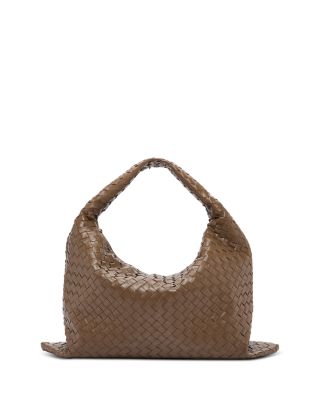 Large Hop Intrecciato Leather Shoulder Bag