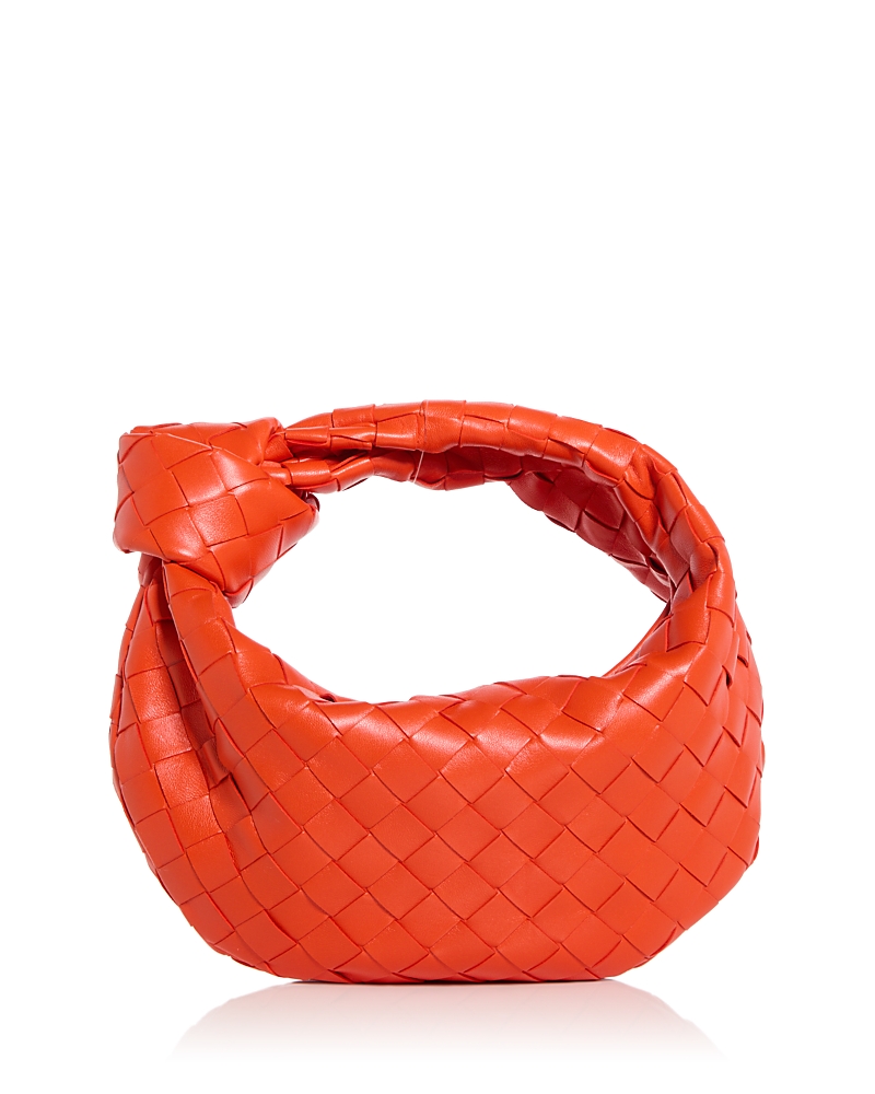 BOTTEGA VENETA MINI JODIE INTRECCIATO LEATHER TOP HANDLE BAG
