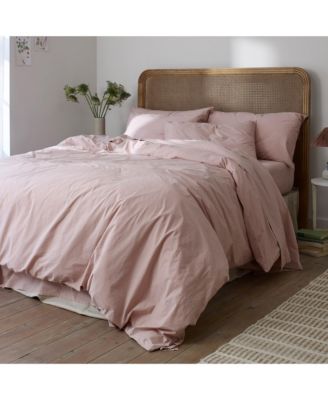  Washed Cotton Percale Duvet Cover, Twin