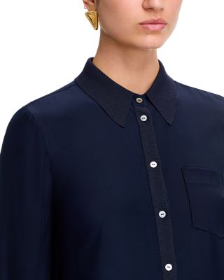 Lelaina Button Front Shift Dress