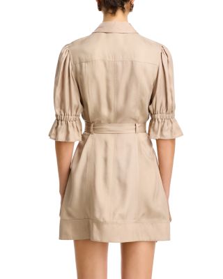 Holly Front Zip Collared Mini Dress