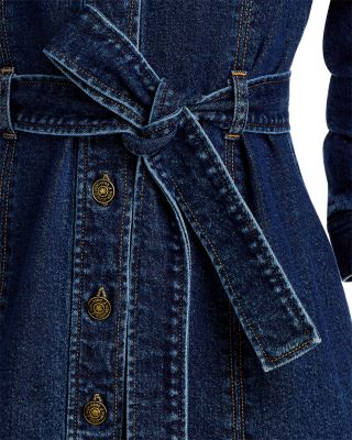 Clea Button Front Denim Mini Dress
