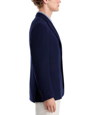 Wool Pique Jersey Slim Fit Unstructured Sport Coat