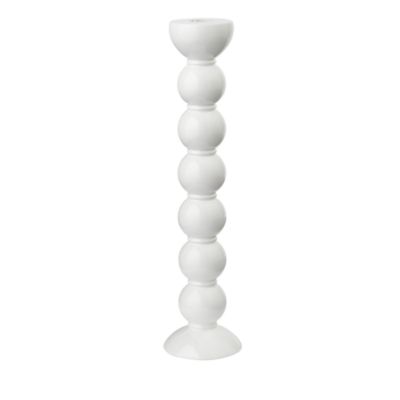 White Bobbin Candlestick Holder 