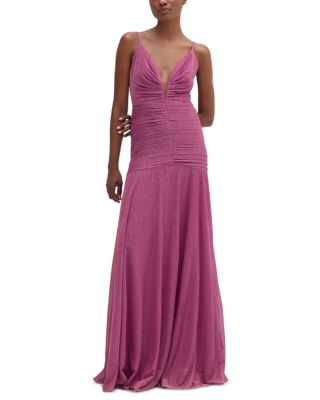 PatBO - Pleated Plunging Neck Dress