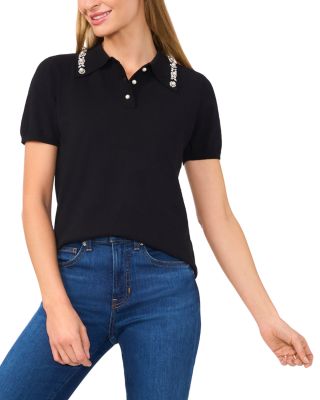 CeCe - Embellished Polo Shirt