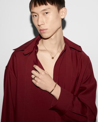 18K Yellow Gold Icon Wide Logo Band