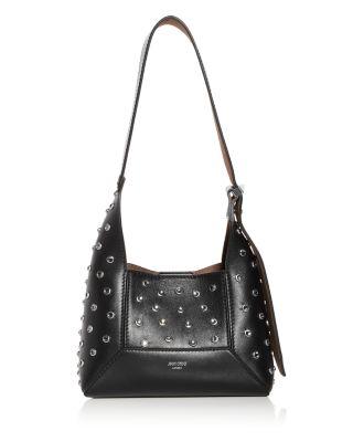 Jimmy Choo - Diamond Hobo Embellished Leather Shoulder Bag