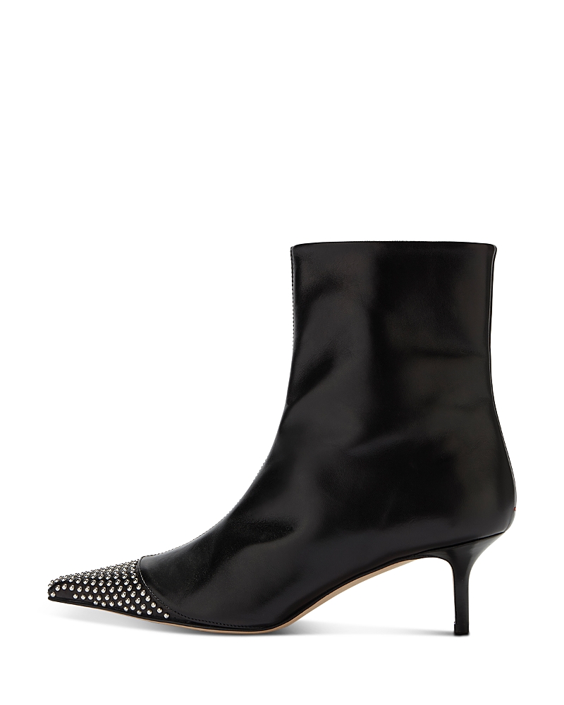 Aeyde Roe Mini Studs Heels Black In Black