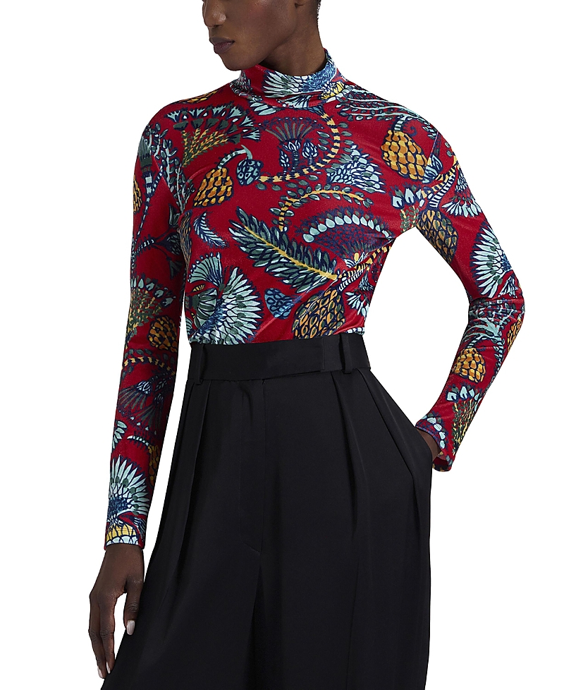 La Doublej Sicomore Red Turtleneck Top In Sicomore Red