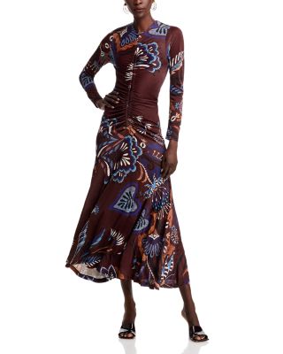 FARM Rio - Floral Gathered Bodice Midi Dress