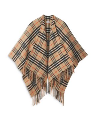 Burberry - Check Wool Cashmere Cape