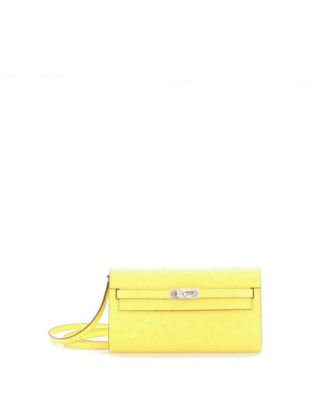 Pre-Owned Hermes Kelly To Go Wallet Ostrich