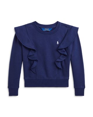 Ralph Lauren - Girls' Ruffled French Terry Sweatshirt - Big Kid