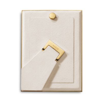 AERIN Classic Croc Leather Frame, Chestnut, 4" x 6"