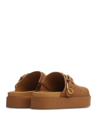 Women's Geo Buckle Platform Clogs