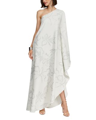 Nevean Floral Crepe Caftan Dress