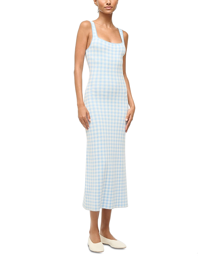 STAUD KATIE GINGHAM DRESS