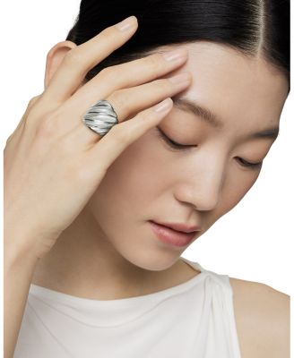 Sterling Silver Sculpted Cable Ring