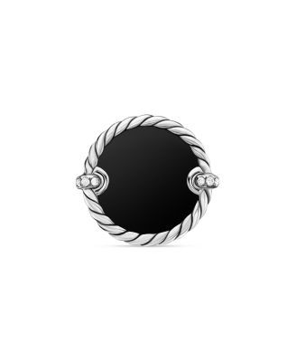  David Yurman Sterling Silver DY Elements&reg; Stone and Diamond Ring
