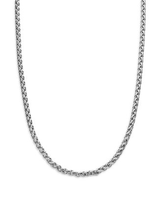 David Yurman - Men's Sterling Silver Wheat Chain Necklace 24", 4mm