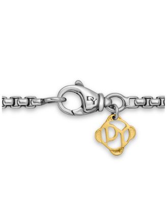 Small Box Chain Necklace with an Accent of 14K Gold 18", 2.7mm