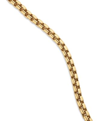18K Yellow Gold Hollow Box Chain Necklace 16", 1.7mm