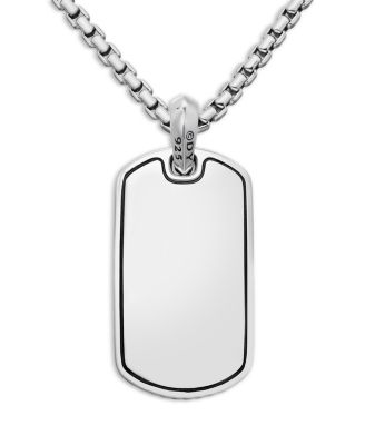 Men's Streamline&reg; Beveled Tag in Sterling Silver with Pietersite, 35mm
