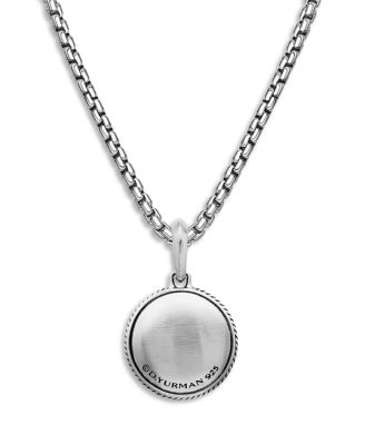 Men&#39;s Maritime Compass Amulet with Black Diamond