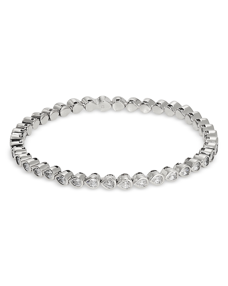 NADRI DAZZLE CUBIC ZIRCONIA BEZEL STRETCH BRACELET