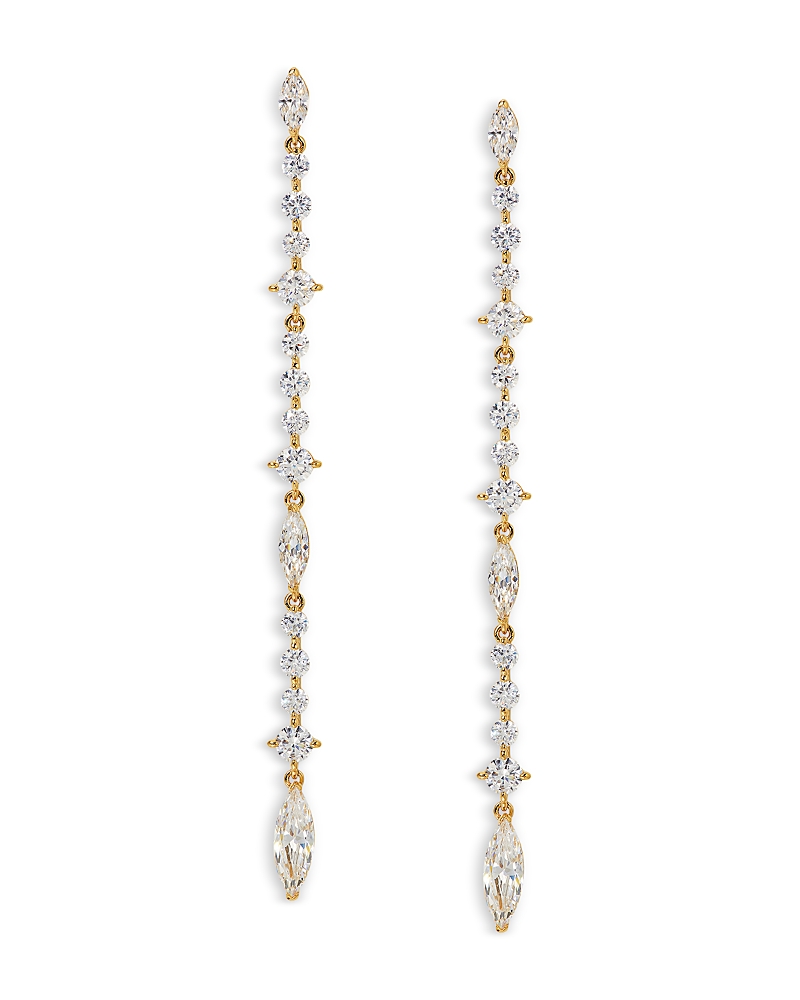 Nadri Cassi Cubic Zirconia Linear Drop Earrings In Neutral
